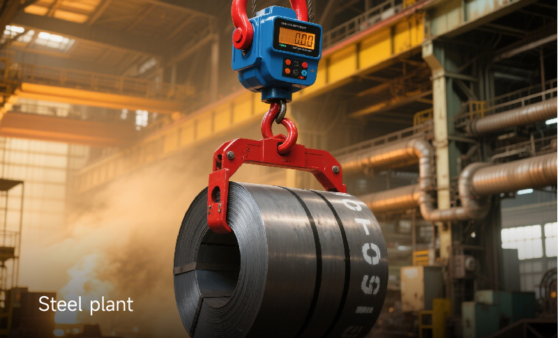 Factory workshop with floor scale