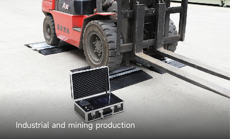 Factory workshop with floor scale